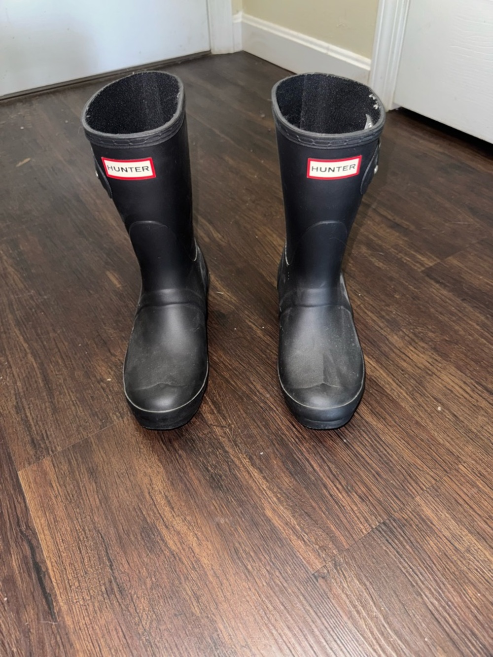 Hunter Black Matte Mid-Calf Rain Boots